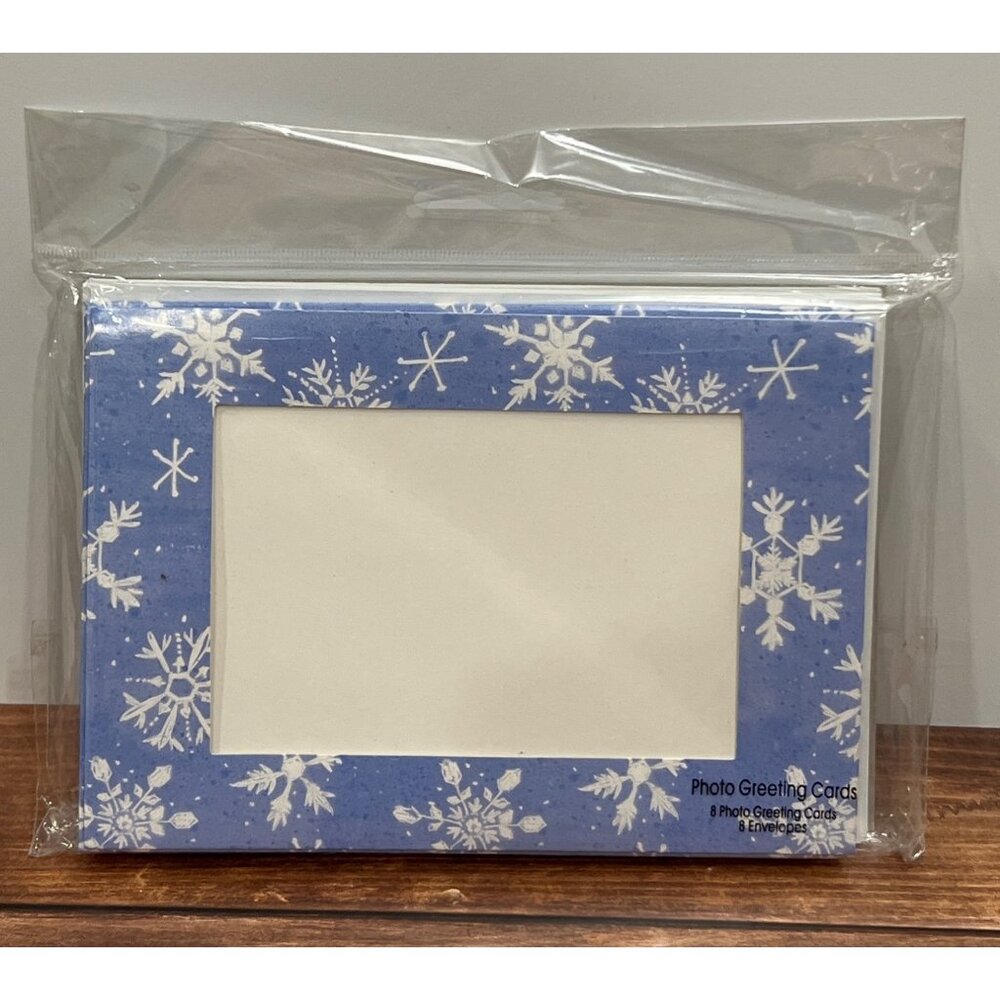 Studio 18 Snowflake Photo Greeting Cards & Envelopes set of 8 IG66345